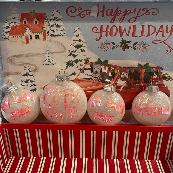 Other - 4 Funny Plastic Christmas Ornaments